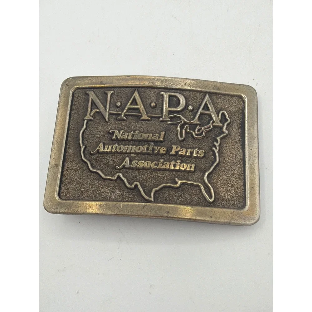 Vintage NAPA Auto Parts Association Belt Buckle Limited Ed US Map Lewis Chicago